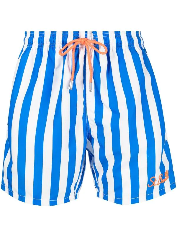 ( Neue Saison ) MC2 Saint Barth 00728B 17 EMB SB PALM LIG Striped Logo-embroidered Swim Shorts Herren 3 ( Neue Saison ) MC2 Saint Barth 00728B 17 EMB SB PALM LIG Striped Logo-embroidered Swim Shorts Herren