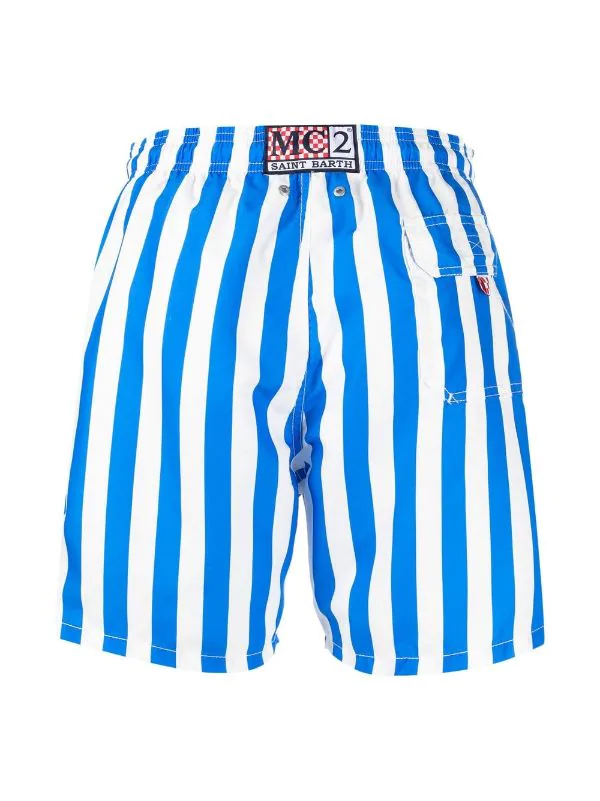 ( Neue Saison ) MC2 Saint Barth 00728B 17 EMB SB PALM LIG Striped Logo-embroidered Swim Shorts Herren 4 ( Neue Saison ) MC2 Saint Barth 00728B 17 EMB SB PALM LIG Striped Logo-embroidered Swim Shorts Herren – Bild 2