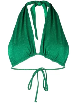 ( Neue Saison ) MC2 Saint Barth Tailer Bikinioberteil Aus Lurex Damen