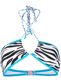 ( Neue Saison ) MC2 Saint Barth Dahlia Bikinioberteil Mit Zebra-Print Damen