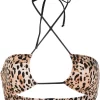 ( Neue Saison ) MC2 Saint Barth SAND LEOPARD 11 Dahlias Leopard-print Bikini Top Damen -MC2 Saint Barth Geschäft 18505666 39807738 600