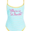 ( Neue Saison ) MC2 Saint Barth Embroidered Striped Swimsuit EMBWHERESBLIN3291 -MC2 Saint Barth Geschäft 18507542 39831422 600